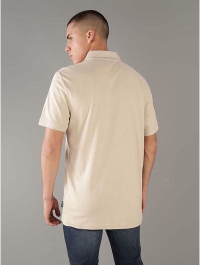 Polo-Calvin-Klein-con-Logo-Bordado-Hombre-Beige