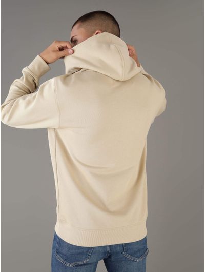 Sudadera-Calvin-Klein-con-Logo-en-Relieve-Hombre-Beige