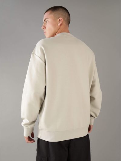 Sudadera-Calvin-Klein-con-Logo-en-Relieve-Hombre-Beige