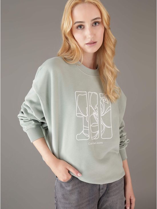sudadera-calvin-klein-con-bordado-mujer-verde
