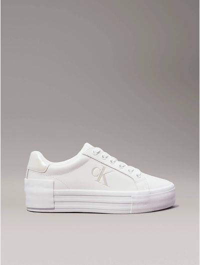 Tenis Calvin Klein de Plataforma Monograma Mujer Blanco Tenis Calvin Klein calvinkleinmx