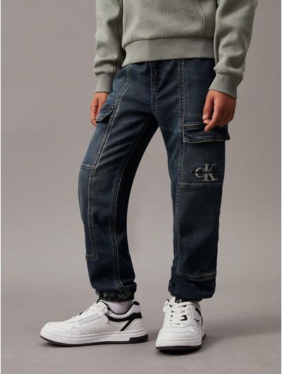 Jeans-Calvin-Klein-Cargo-Niño-Azul