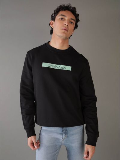 Sudadera-Calvin-Klein-con-Logo-Estampado-Hombre-Negro