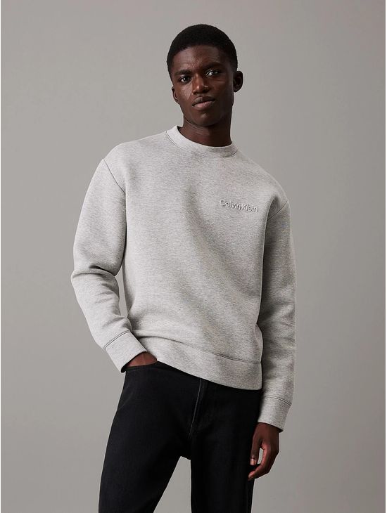 Sudadera-Calvin-Klein-Logo-Spacer-Hombre-Gris