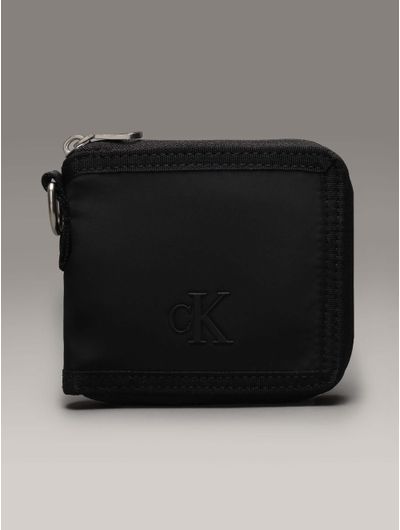 Cartera-Calvin-Klein-con-Monograma-en-Relieve-Hombre-Negro