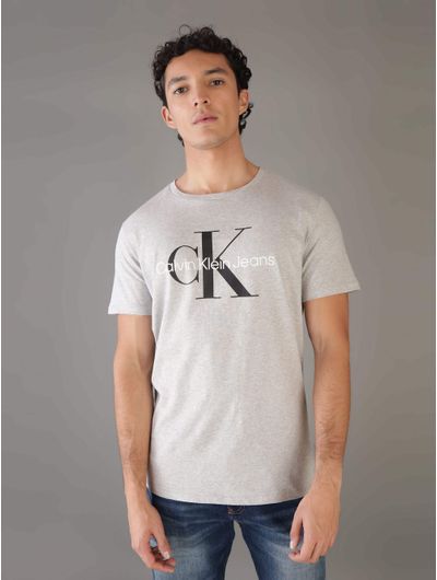 Playera-Calvin-Klein-Jeans-con-Monologo-en-Bolsillo-Hombre-Gris