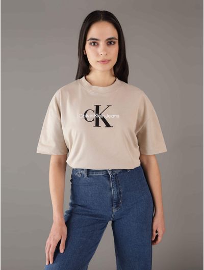 Playera-Calvin-Klein-con-Monologo-Bordado-Mujer-Beige