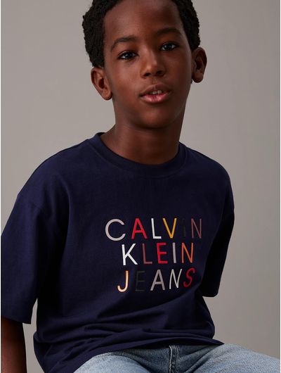 Playera-Calvin-Klein-Logo-Bordado-Niño-Azul