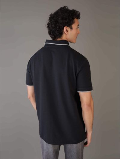 Polo-Calvin-Klein-con-Logo-Bordado-Hombre-Negro