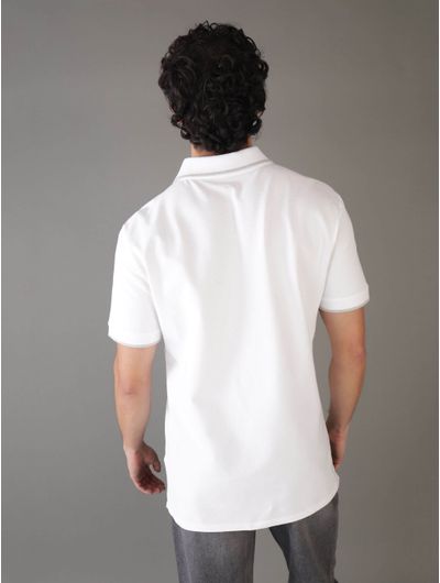 Polo-Calvin-Klein-con-Logo-Bordado-Hombre-Blanco