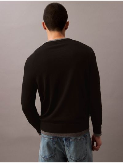 Sueter-Calvin-Klein-Lana-Merino-Hombre-Negro