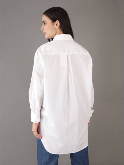 Camisa-Calvin-Klein-con-Monologo-en-Bolsillo-Mujer-Blanco