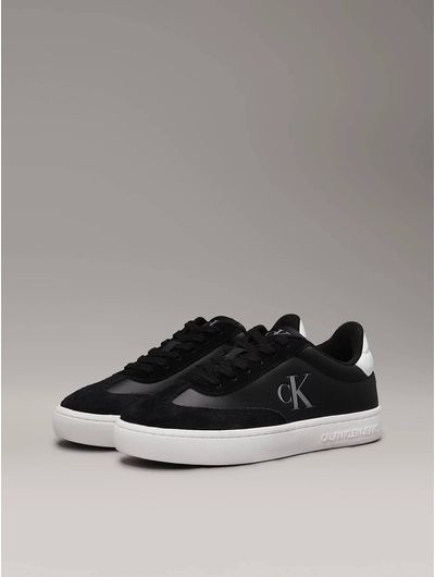 Tenis-Calvin-Klein-Monograma-Mujer-Negro