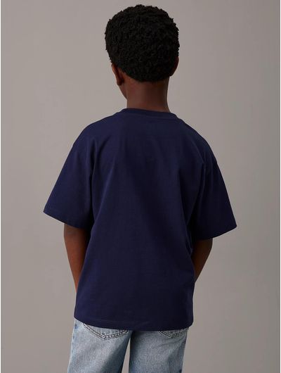 Playera-Calvin-Klein-Logo-Bordado-Niño-Azul