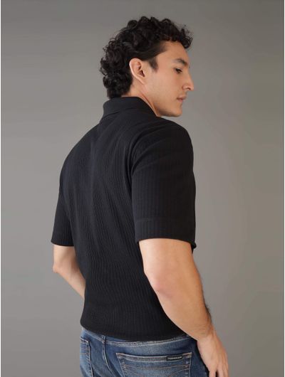 Polo-Calvin-Klein-con-Logo-Bordado-Hombre-Negro