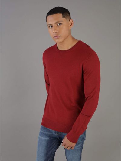 Sueter-Calvin-Klein-Monograma-Bordado-Hombre-Rojo