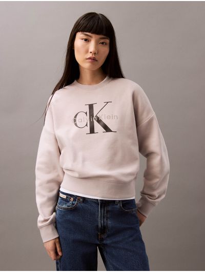 Sudadera-Calvin-Klein-Monologo-Mujer-Rosa