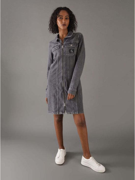 Vestido-Calvin-Klein-con-Acabado-Deslavado-Mujer-Gris