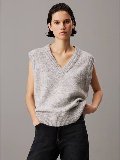 Chaleco-Calvin-Klein-Relaxed-Mujer-Gris