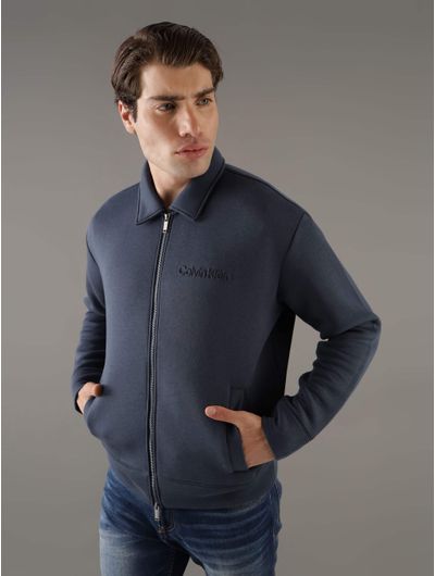 Sudadera-Calvin-Klein-con-Logo-en-Relieve-Hombre-Azul