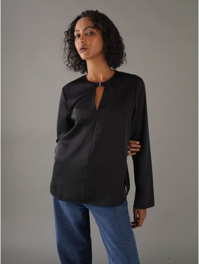 Blusa-Calvin-Klein-con-Acabado-Satinado-Mujer-Negro