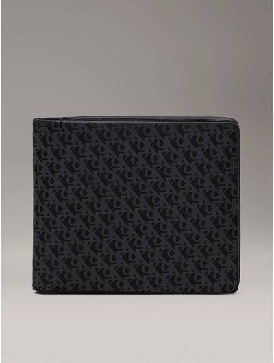 Cartera-Calvin-Klein-Monograma-de-Piel-Hombre-Negro