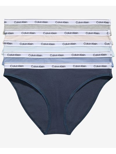 Bikinis-Calvin-Klein-Modern-Logo-Paquete-de-5-Mujer-Azul