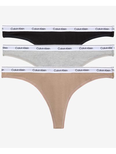 Tangas-Calvin-Klein-Modern-Logo-Paquete-de-3-Mujer-Multicolor