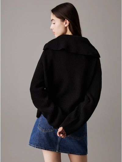 Cardigan-Calvin-Klein-con-Cierre-Mujer-Negro