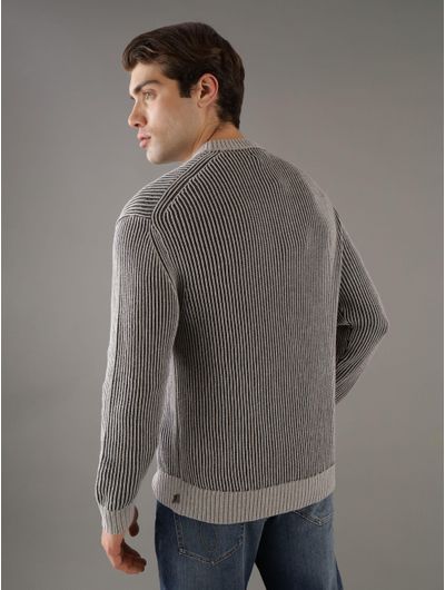 Sueter-Calvin-Klein-con-Acabado-Acanalado-Hombre-Gris