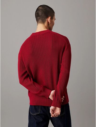 Sueter-Calvin-Klein-Monograma-Hombre-Rojo