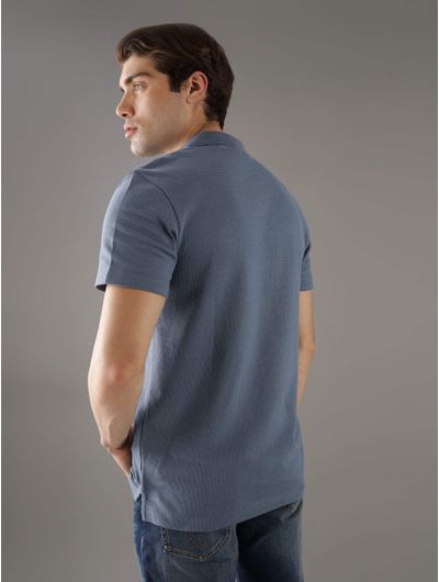 Polo-Calvin-Klein-con-Monograma-Bordado-Hombre-Azul