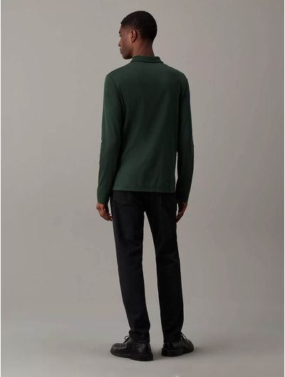 Polo-Calvin-Klein-Manga-Larga-Hombre-Verde