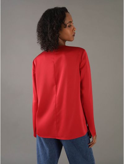 Blusa-Calvin-Klein-con-Acabado-Satinado-Mujer-Rojo