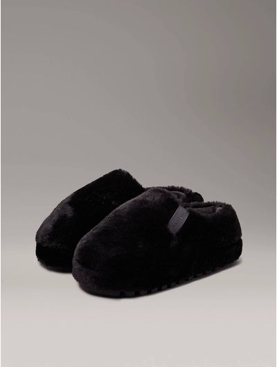 Pantufla-Calvin-Klein-Afelpadas-Mujer-Negro