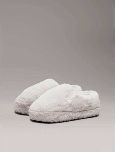 Pantufla-Calvin-Klein-Afelpadas-Mujer-Beige