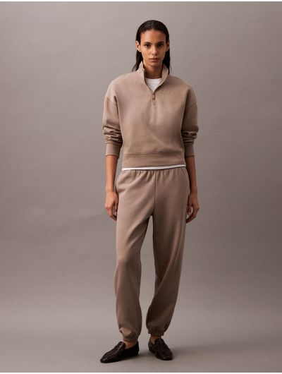 Jogger-Calvin-Klein-Monograma-Mujer-Cafe