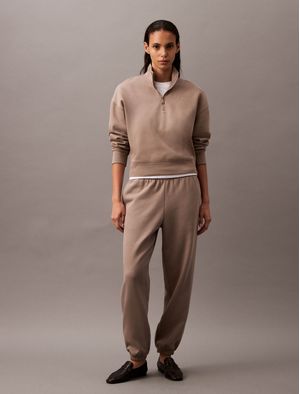 Jogger-Calvin-Klein-Monograma-Mujer-Cafe