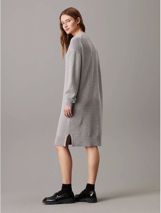 Vestido-Calvin-Klein-Tejido-Monograma-Mujer-Gris