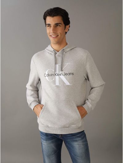 Sudadera-Calvin-Klein-Monologo-Hombre-Gris