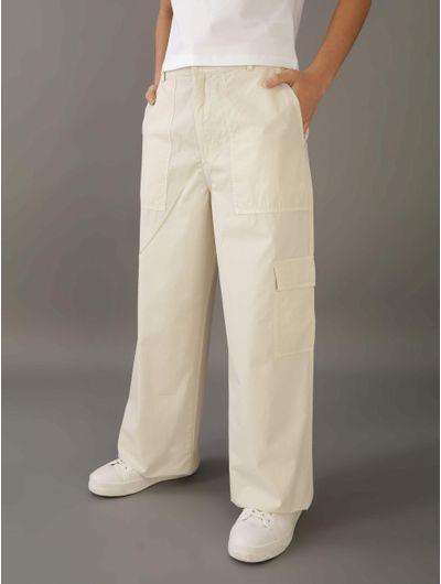 Pantalon-Calvin-Klein-Bolsillos-Cargo-Mujer-Beige