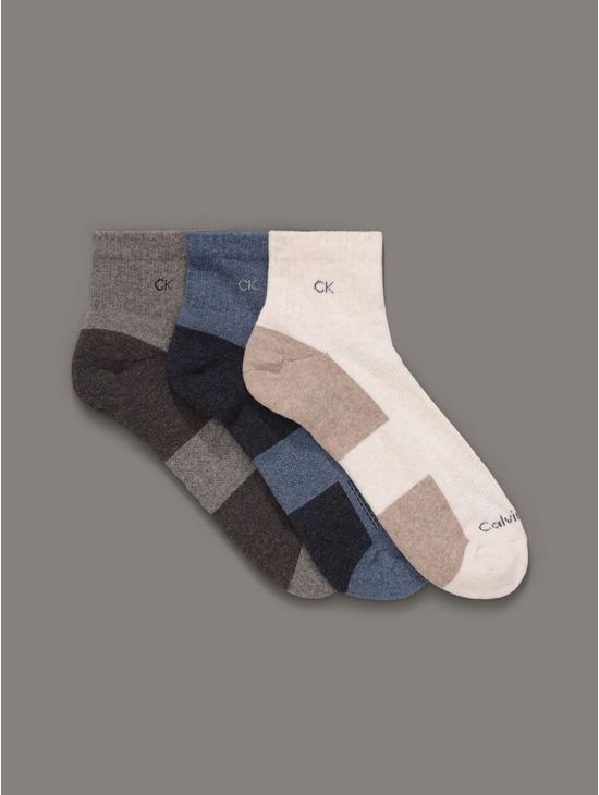 Calcetines-Calvin-Klein-Monograma-Pack-de-3-Hombre-Multicolor