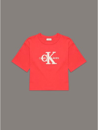 Playera-Calvin-Klein-Monologo-Terry-Niña-Rojo