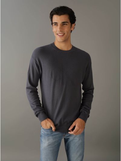 Sueter-Calvin-Klein-Monograma-en-Relieve-Hombre-Gris