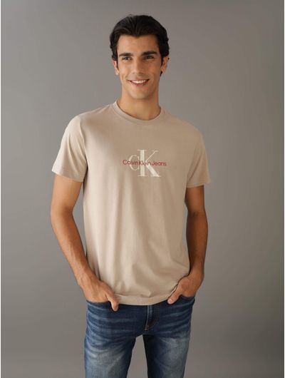 Playera-Calvin-Klein-Monologo-Hombre-Beige