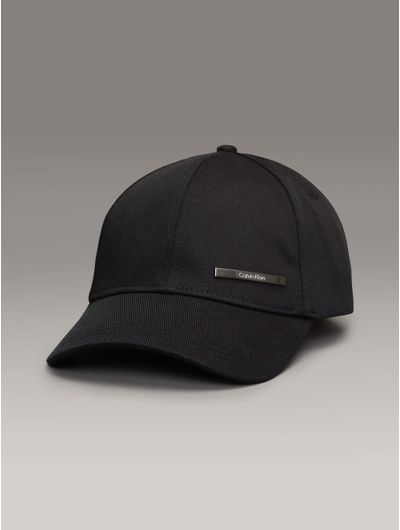 Gorra-Calvin-Klein-Logo-en-Placa-Negro