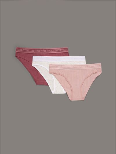 Bikinis-Calvin-Klein-Acanalados-Pack-de-3-Mujer-Multicolor