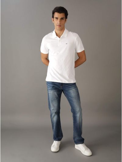 Polo-Calvin-Klein-Monograma-Bordado-Hombre-Blanco