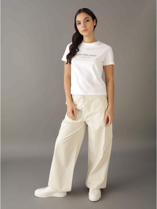 Pantalon-Calvin-Klein-Bolsillos-Cargo-Mujer-Beige