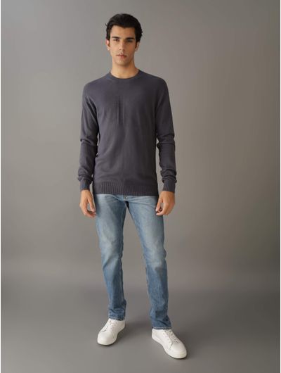 Sueter-Calvin-Klein-Monograma-en-Relieve-Hombre-Gris